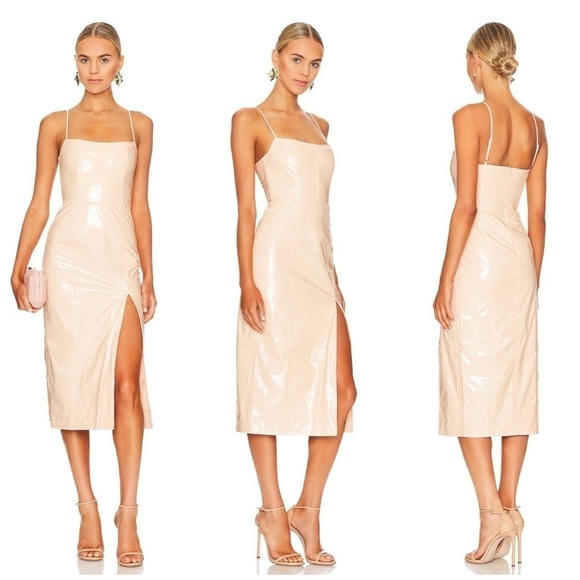 H:ours Cassie Midi Dress in Camel - Picture 1 of 5